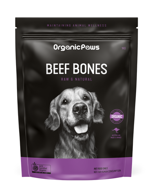 Organicpaws Beef Bones Dog Food  1x1kg
