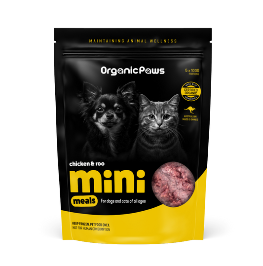 OrganicPaws Mini Meals-Chicken and Roo  Dog/Cat Food SU=1x500g