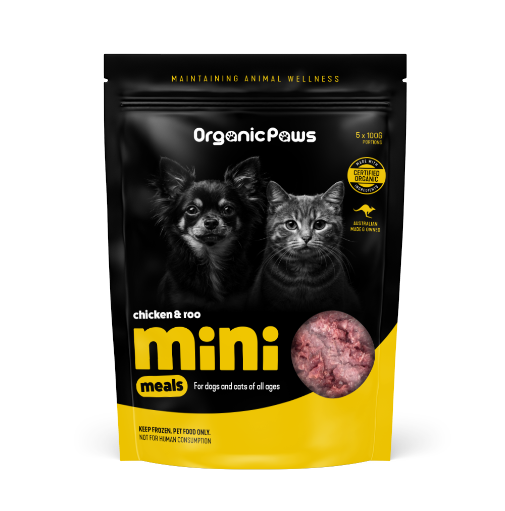 OrganicPaws Mini Meals-Chicken and Roo Food SU=1x500g