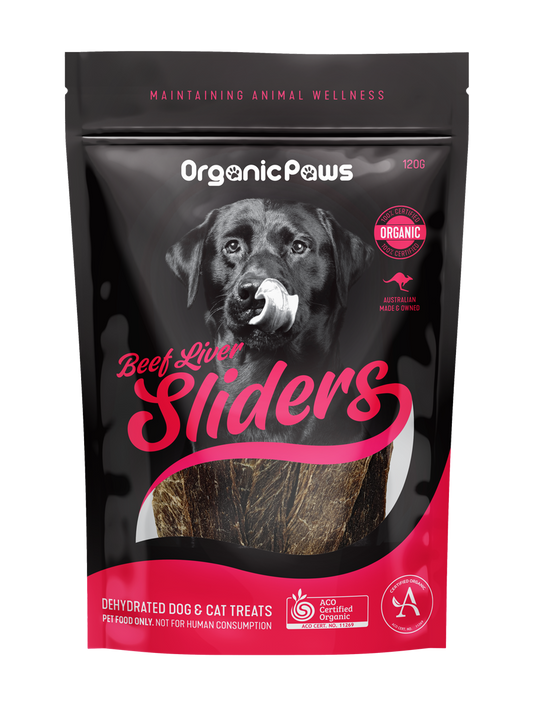 Organicpaws Beef Liver Sliders Dog/Cat Treats SU=1x120g