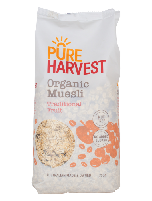 Pure Harvest Organic Muesli Plain Case=6x750g