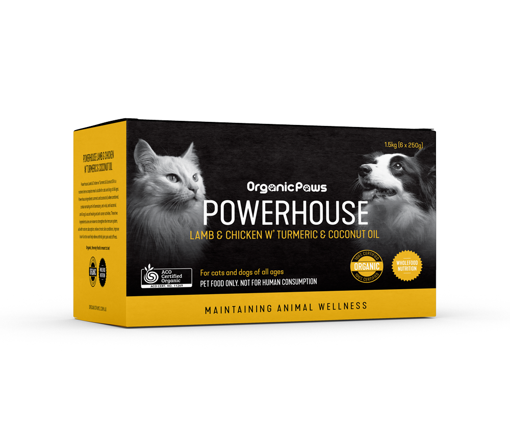 OrganicPaws Powerhouse Lamb & Chicken with Turmeric and Coconut oil Dog/Cat  Food  SU=1x1.5kg