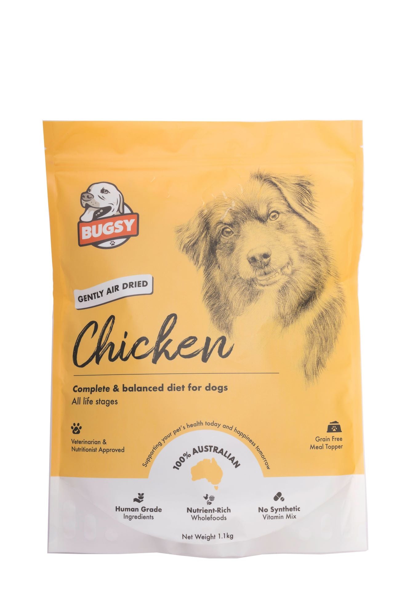 Bugsy's Dog Food Chicken Case=4x1.1kg