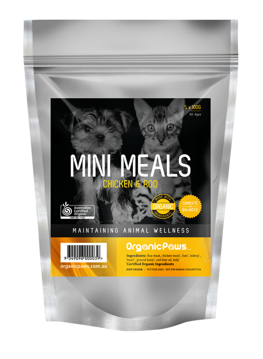 OrganicPaws Mini Meals-Chicken and Roo  Dog/Cat Food SU=1x500g