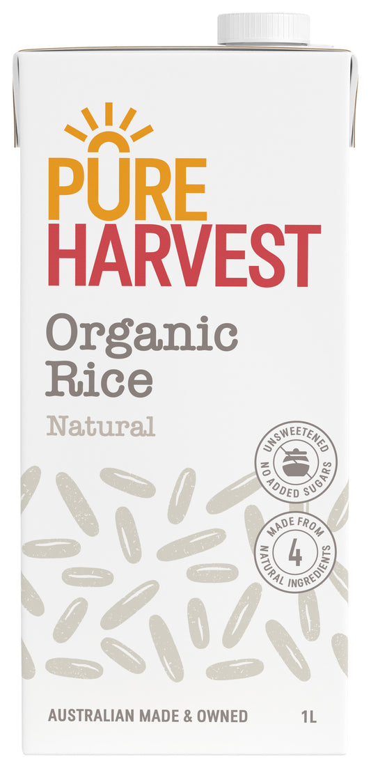 Pure Harvest Org Rice milk Natural Case=12x1L