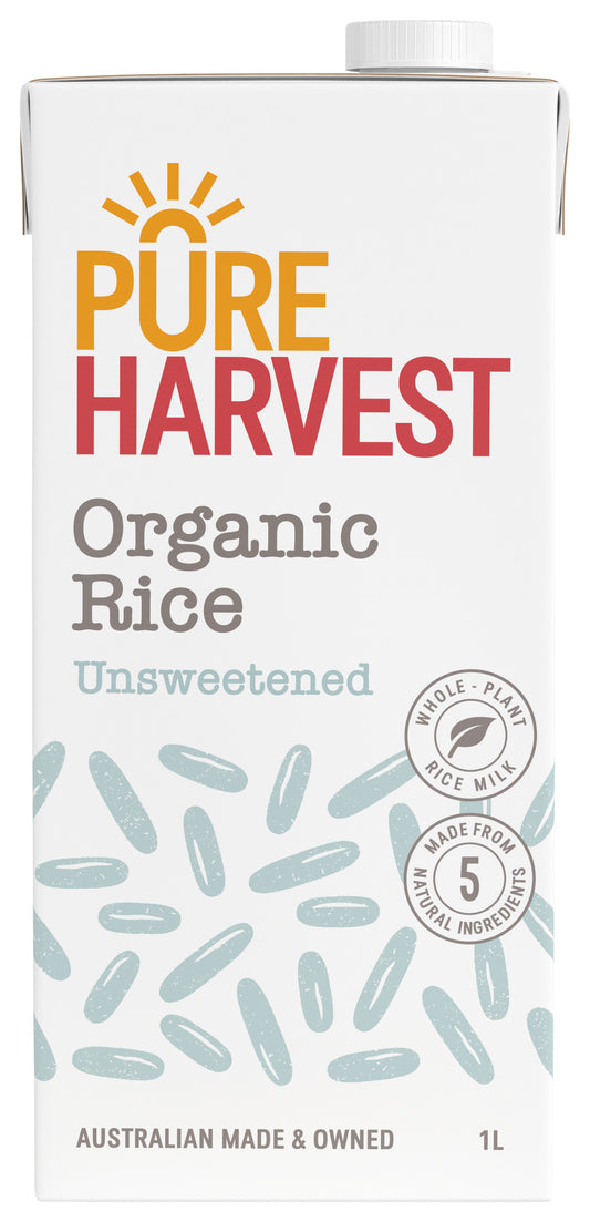 Pure Harvest Org Rice Milk Unsweetened  Case= 12 x 1lt