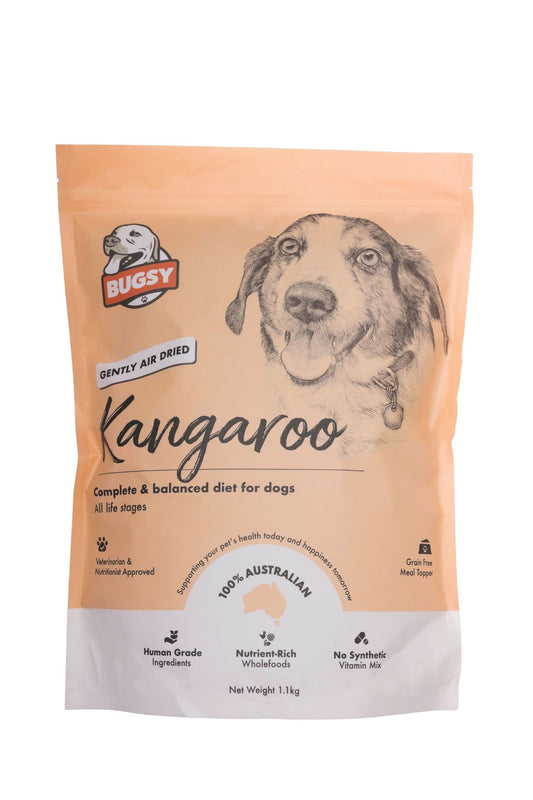 Bugsy's Dog Food Kangaroo Case=4x 1.1kg