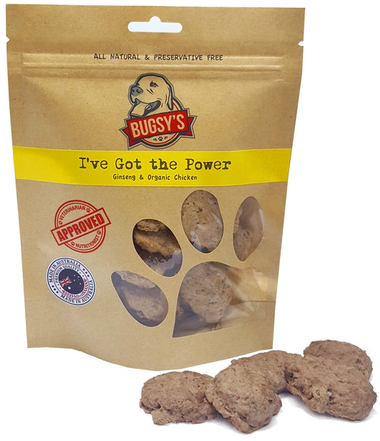 Bugsy's I've got the Power-Aust Chicken Dog Treat with Ginseng SU=6x70g