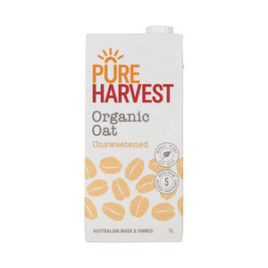 Pure Harvest  Org Oat Milk Unsweetened 12x1lt