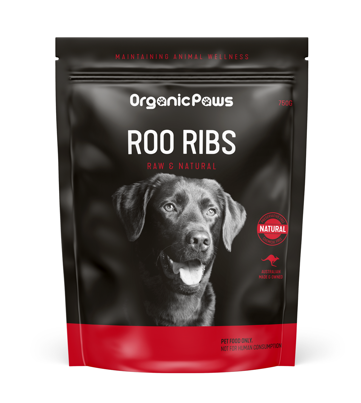 Organicpaws Roo Ribs Dog Food 1x750g