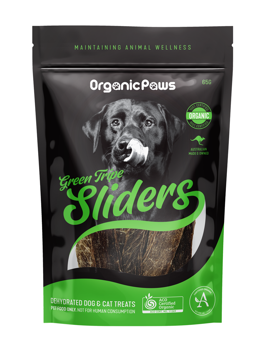 Organicpaws Green Tripe Sliders Dog/Cat Treats SU=6x65g