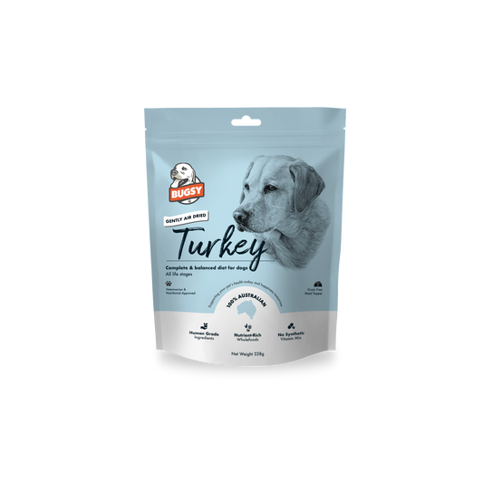 Bugsy Turkey Dog Food SU=6x328g