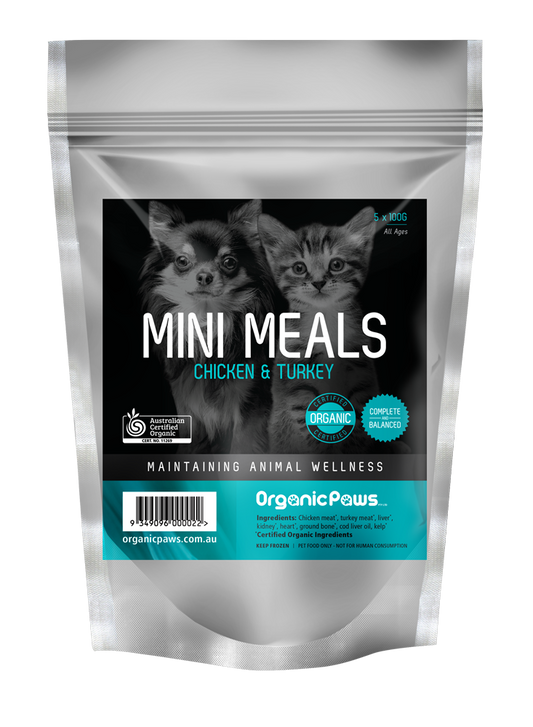 OrganicPaws Mini Meals-Chicken and Turkey Dog/Cat Food
SU=1x500g