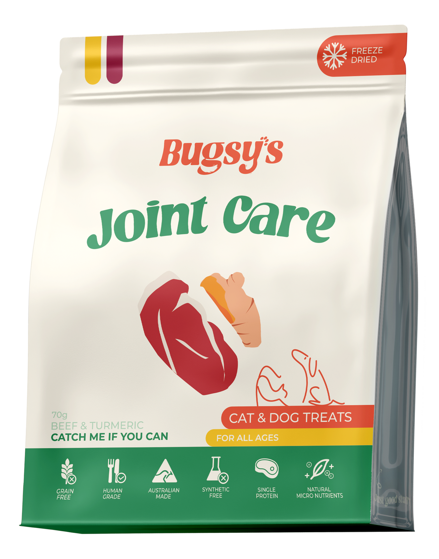 Bugsy's Catch me if you can--Beef Tendon+Turmeric Dog Treat SU= 6x70g