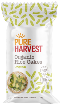 Pure Harvest Rice Cakes Original Case=6x150g