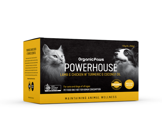 OrganicPaws Powerhouse Lamb & Chicken with Turmeric and Coconut oil Dog/Cat  Food  SU=1x1.5kg